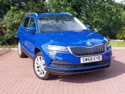 Gebraucht Skoda Karoq SE L 115 PS (84 kW) 2018 Blau SUV