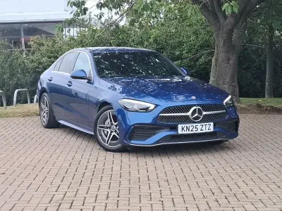 Used Mercedes C200 AMG line 204 HP (150 kW) 2025 Blue Sedan