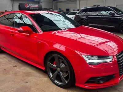 Begagnad Audi A7 Sportback Black Edition 347 HK (255 kW) 2015 Röd Halvkombi
