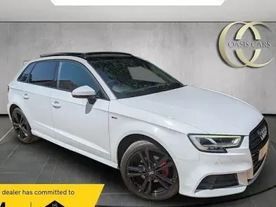 Used Audi A3 Sportback S-Line 116 HP (85 kW) 2019 White Hatchback