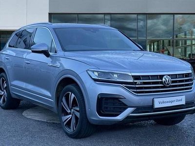 Antimonial silver metallic Used 2020 VW Touareg R-line SUV | £32,026 (Fair price)