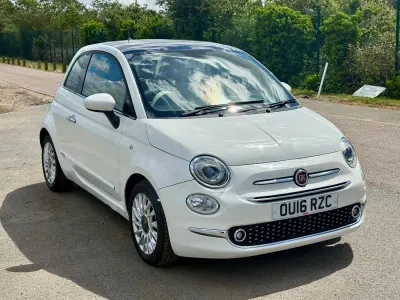 Used Fiat 500 Lounge 2016 White Hatchback