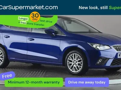 Usado Seat Ibiza Design 95 HP (69 kW) 2017 Azul Citadino