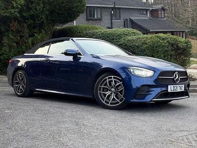 Used Mercedes E220 AMG line 2021 Blue Cabriolet