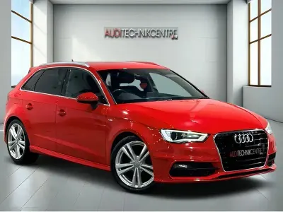 Used Audi A3 S-Line 150 HP (110 kW) 2015 Red Hatchback