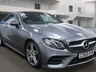 Used Mercedes E220 AMG Line Premium 194 HP (142 kW) 2018 Grey Coupe
