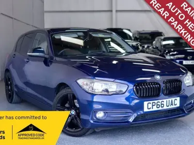 Used BMW 118 Sport Line 136 HP (100 kW) 2016 Blue Hatchback