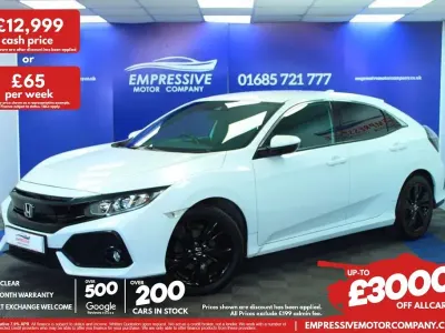 Used Honda Civic SR 126 HP (92 kW) 2019 White Hatchback