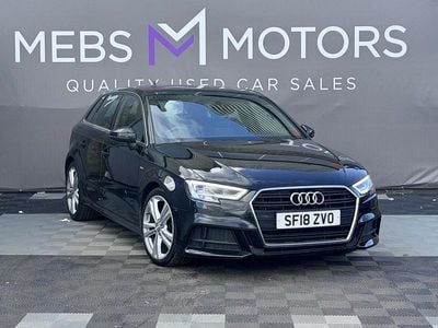 Used Audi A3 Sportback S-Line 2018 Black Hatchback