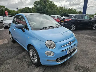 Used Fiat 500 Lounge 69 HP (50 kW) 2016 Blue Hatchback