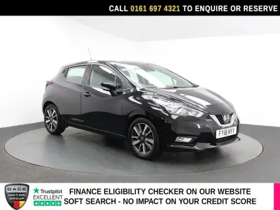 Used Nissan Micra Acenta 90 HP (66 kW) 2018 Black Hatchback