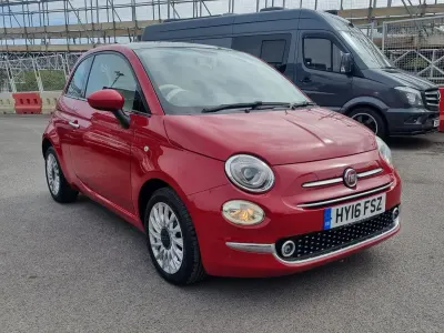 Used Fiat 500 Lounge 69 HP (50 kW) 2016 Red Hatchback