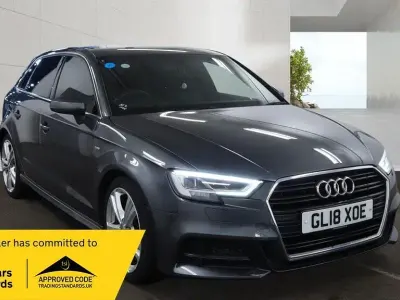 Used Audi A3 S-Line 150 HP (110 kW) 2018 Grey Sedan