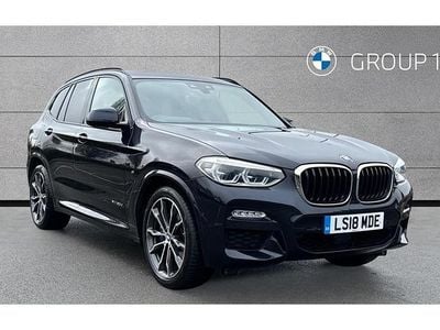 Carbon black Used 2018 BMW X3 M Sport SUV | £31,475 (Fair price)