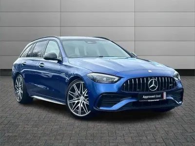 Begagnad Mercedes C43 AMG Premium Plus 415 HK (305 kW) 2025 Blå Kombi