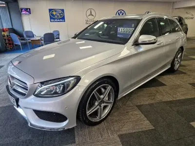 Used Mercedes C220 AMG line 170 HP (125 kW) 2018 Silver Estate
