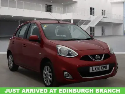 Używany Nissan Micra Acenta 80 KM (58 kW) 2014 Czerwony Hatchback