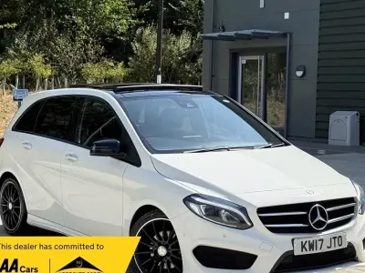 Used Mercedes B180 AMG Line Premium Plus 109 HP (80 kW) 2017 White Hatchback