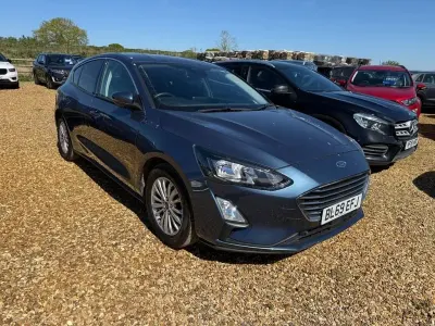 Begagnad Ford Focus Titanium 125 HK (91 kW) 2019 Blå Halvkombi