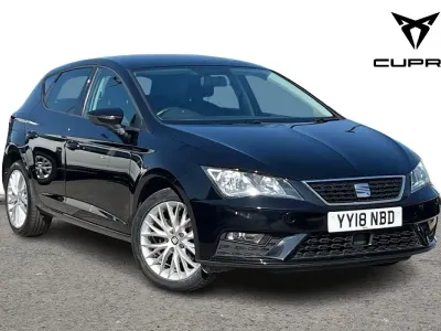 Used Seat Leon SE Dynamic 110 HP (80 kW) 2018 Midnight black Hatchback