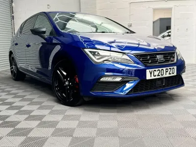 Used Seat Leon Black Edition 130 HP (95 kW) 2020 Blue Hatchback