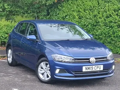 Used VW Polo SE 95 HP (69 kW) 2019 Blue Hatchback