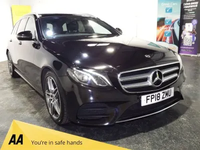 Used Mercedes E220 AMG line 194 HP (142 kW) 2018 Black Estate