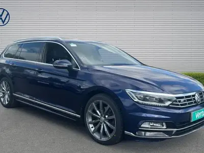 Used VW Passat R-line 220 HP (161 kW) 2018 Blue Estate