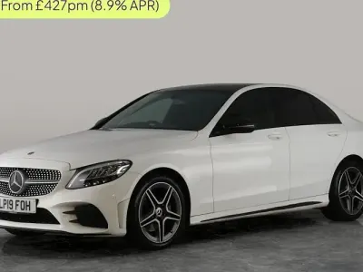 Used Mercedes C220 AMG line 194 HP (142 kW) 2019 White Sedan