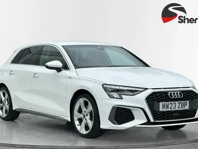 Used Audi A3 Sportback S-Line 110 HP (80 kW) 2023 White Hatchback