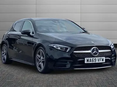 Used Mercedes A200 AMG line 163 HP (119 kW) 2019 Black Hatchback