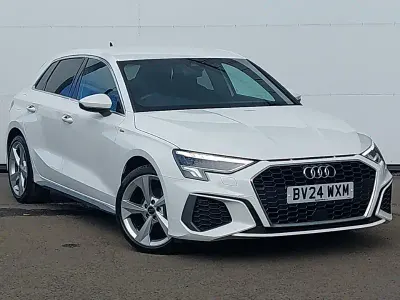 Used Audi A3 S-Line 110 HP (80 kW) 2024 White Hatchback
