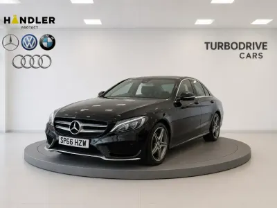 Second-hand Mercedes C200 AMG line 136 CP (100 kW) 2016 Negru Berlinǎ