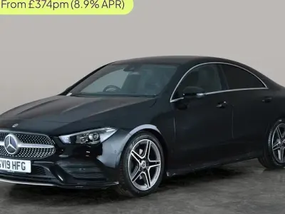 Used Mercedes CLA180 AMG line 136 HP (100 kW) 2019 Black Coupe