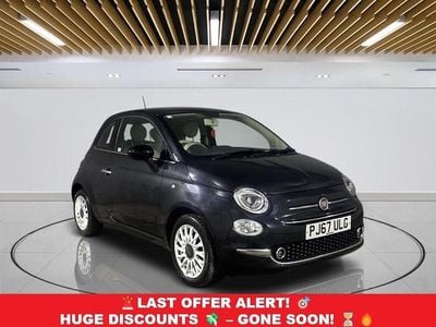 Black Used 2017 Fiat 500 Lounge Hatchback | £4,875 (Fair price)