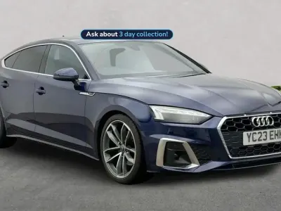 Begagnad Audi A5 Sportback S-Line 150 HK (110 kW) 2023 Blå Halvkombi