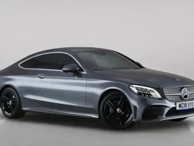 Used Mercedes C200 AMG line 184 HP (135 kW) 2018 Grey Coupe