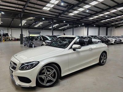 White Used 2018 Mercedes C220 AMG line Cabriolet | £17,480 (Fair price)