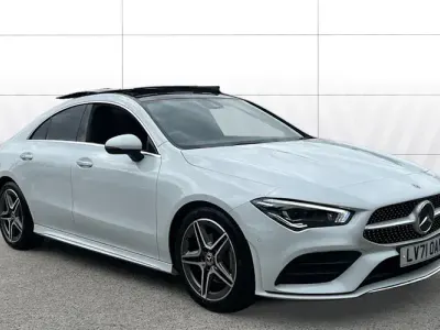 Used Mercedes CLA180 AMG Line Premium Plus 136 HP (100 kW) 2021 White Coupe