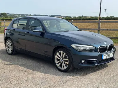 Used BMW 118 Sport Line 150 HP (110 kW) 2015 Blue Hatchback