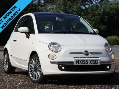 Used Fiat 500 Lounge 69 HP (50 kW) 2015 White Hatchback