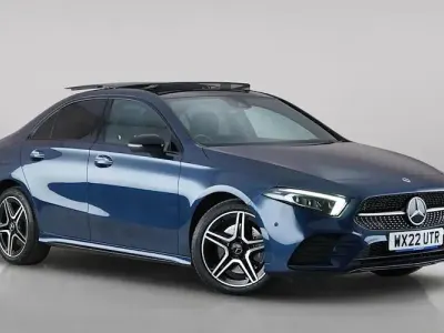 Used Mercedes A250 AMG Line Premium Plus 218 HP (160 kW) 2022 Blue Sedan
