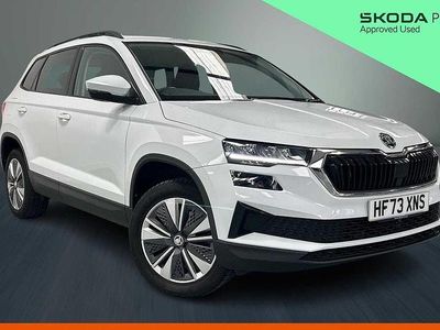 Used Skoda Karoq SE Drive 110 HP (80 kW) 2023 Moon white metallic SUV