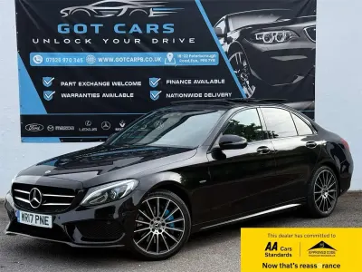 Used Mercedes C350e AMG Line Premium Plus 293 HP (215 kW) 2017 Black Sedan