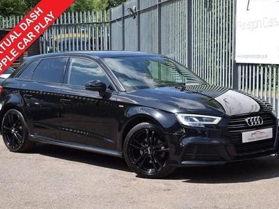 Black Used 2018 Audi A3 Sportback S-Line Hatchback | £13,849 (Fair price)