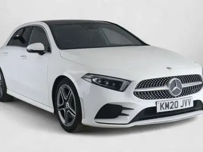 Used Mercedes A250 AMG Line Premium Plus 224 HP (164 kW) 2020 White Hatchback