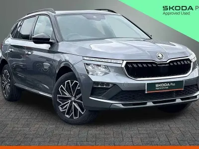 Used Skoda Kamiq Design Edition 115 HP (84 kW) 2025 Graphite grey metallic black magic pearl effect SUV
