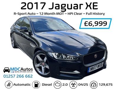 used Jaguar XE 2.0d [180] R-Sport 4dr Auto, 12M MOT, FULL HISTORY, SAT NAV, LEATHER