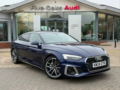 Used Audi A5 S-Line 200 HP (147 kW) 2024 Blue Hatchback