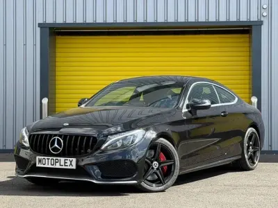 Used Mercedes C250 AMG line 204 HP (150 kW) 2017 Black Coupe